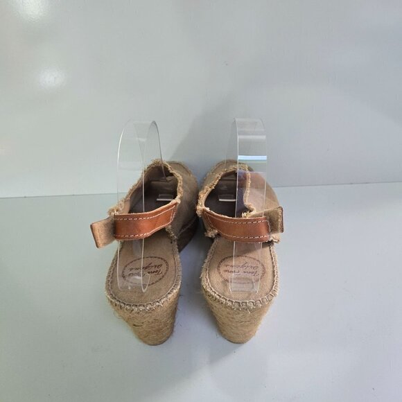 Toni Pons Origens Wedge Espardrille Sandals Beige Canvas Size 37/38 - Picture 5 of 10